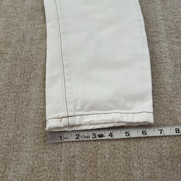 Revolve One Teaspoon Shabbies White Boyfriend Cropped Jeans S - Picture 6 of 10